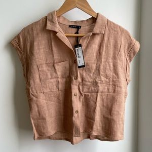 Cotton On button down crop shirt